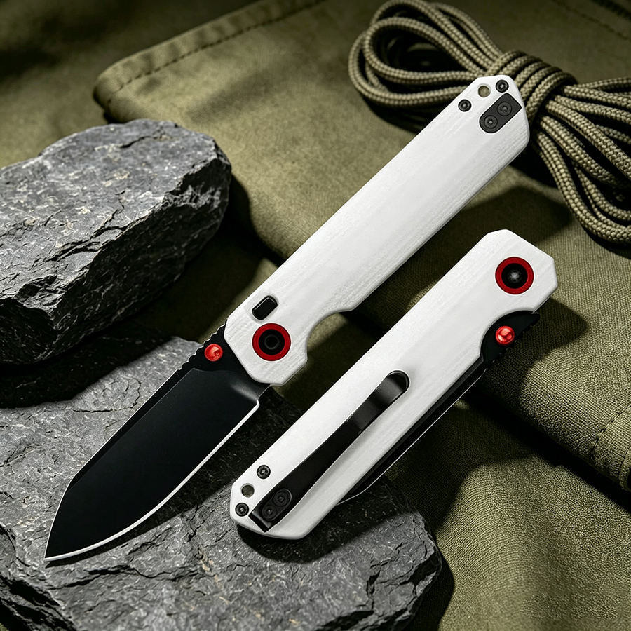 Outdoor High Quality Pocket Folding Hunting Knife with D2 Steel Blade and G10 Handle Multifunction 3-Year Warranty DIY OEM