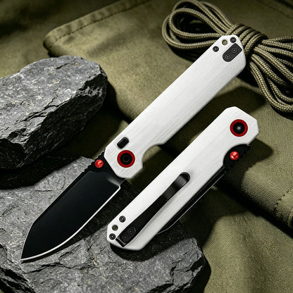 Outdoor High Quality Pocket Folding Hunting Knife with D2 Steel Blade and G10 Handle Multifunction 3-Year Warranty DIY OEM