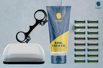 twinshaver Ultimate Set: twinshaver + 20 blades + twinCase + twinshaver Cool Calm Gel