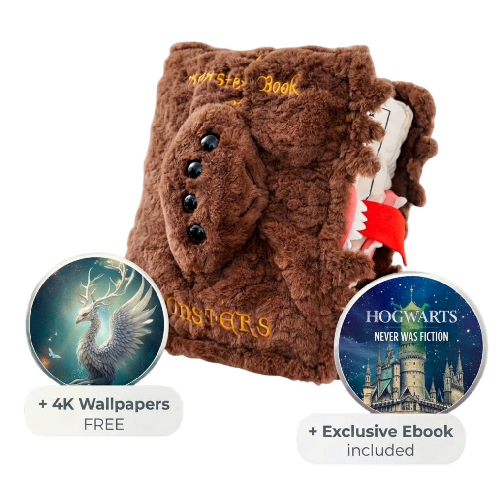 Magic Book Pillow, embroidered plush book cushion