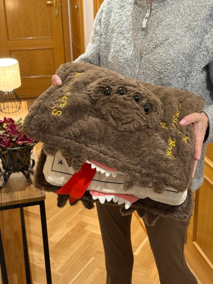 Magic Book Pillow used as a soft lounging cushion