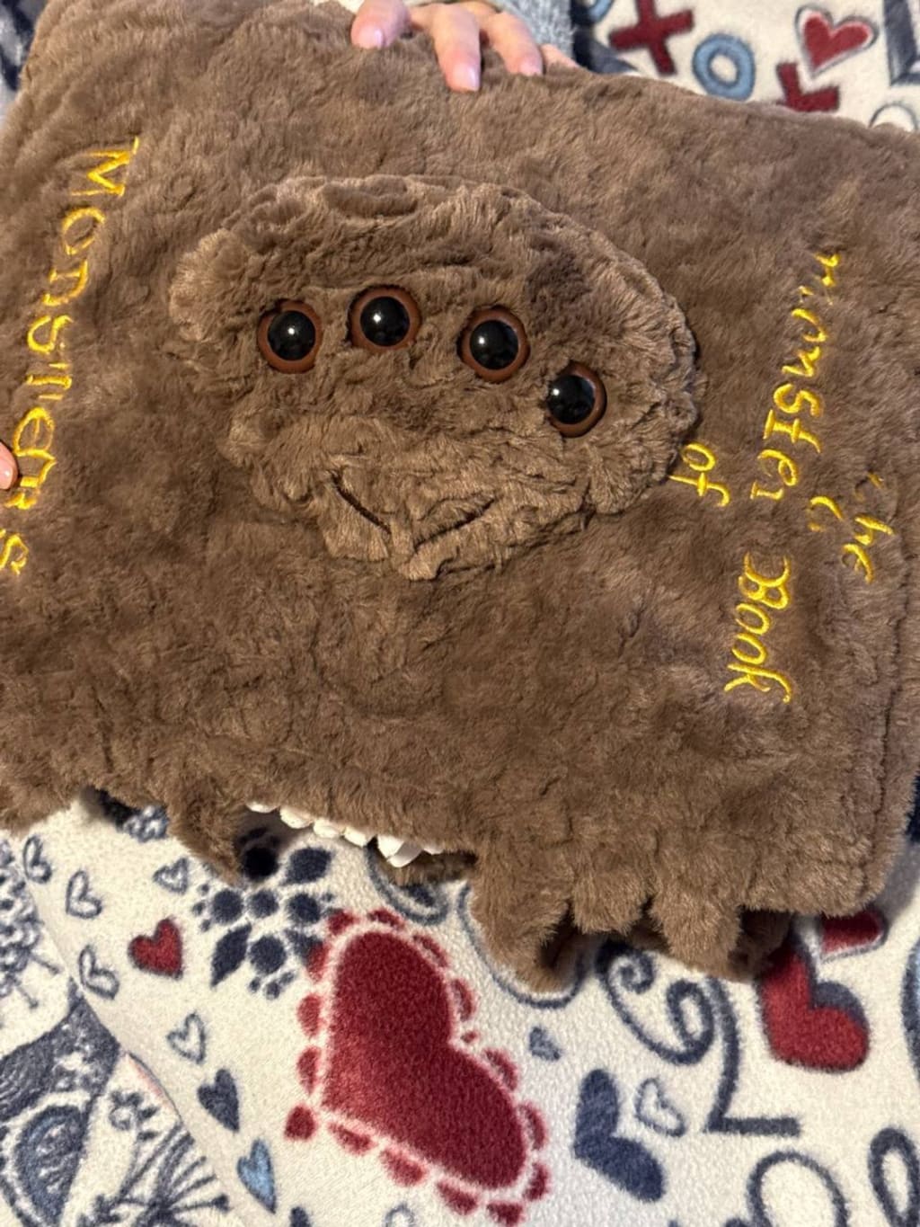 Ultra-soft plush texture of the Magic Book Pillow