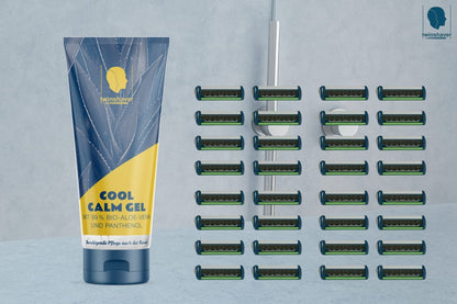 twinshaver Cool Calm Gel - Organic Aloe Vera Aftershave