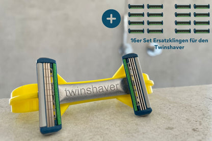 twinshaver - The Original: Double Wet Shaver + 4 Replacement Blades